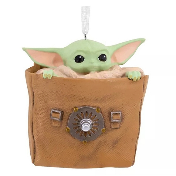 Star Wars: The Mandalorian Grogu in Bag Christmas Tree Ornament By Hallmark - Picture 3 of 15